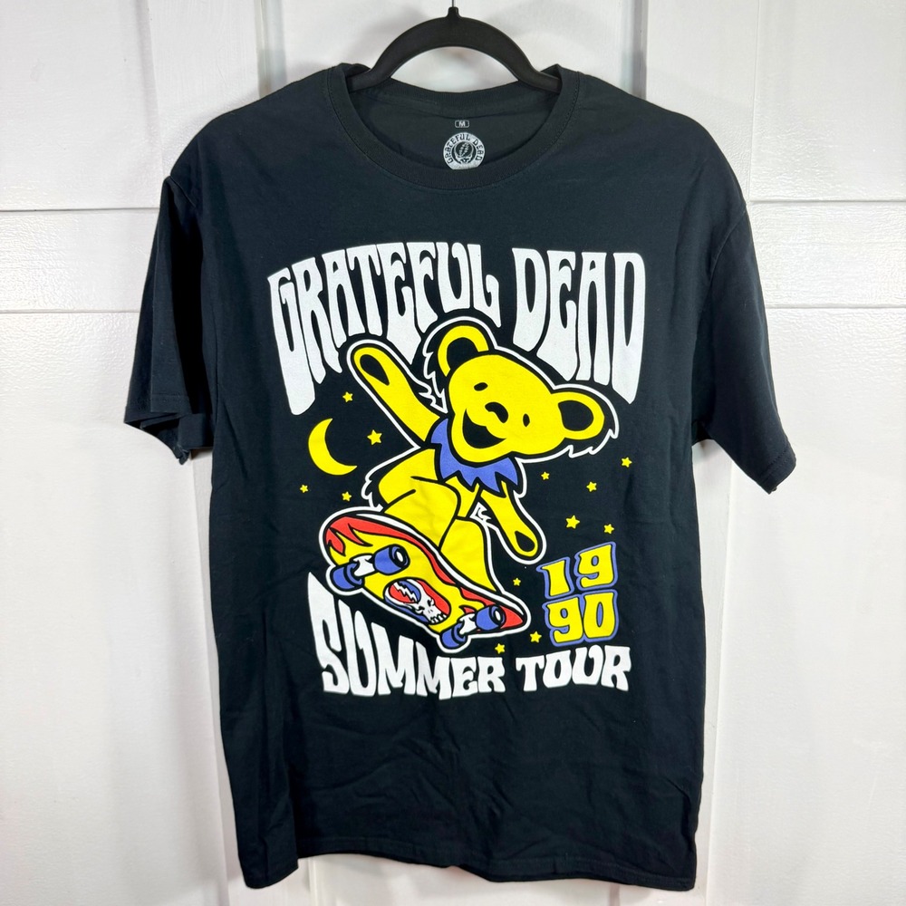 Grateful Dead 1990 Summer Tour Skateboard Bear Shirt Mens Medium Ripple Junction